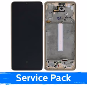 LCD-näyttö yhteensopiva Samsung A336 A33 5G kehyksellä / Peach / (Service Pack)