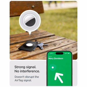Spigen AirFit 2 -suojakotelot Apple AirTag 1/2 -paikantimelle, 2 kpl – mustat