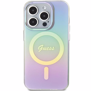 Guess GUHMP15LHITSU iPhone 15 Pro 6.1" Violetti/Violetti Kova Suojakuori IML Iridescent MagSafe