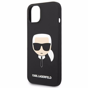 Karl Lagerfeld Silicone Karl's Head MagSafe suojakuori iPhone 14 Plus:lle - musta