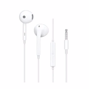Langalliset kuulokkeet Jack 3,5 mm Oppo MH135 ilman pakkausta valkoinen