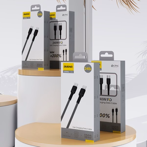 Dudao L9C Max 240W PD USB-C - USB-C 2m Kaapeli - Musta