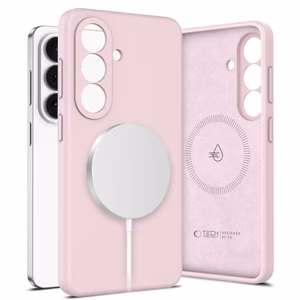 Tech-Protect Silicone MagSafe suojakuori Samsung Galaxy S26+:lle vaaleanpunainen