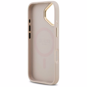 Guess 4G PU Classic Logo MagSafe suojakuori iPhone 17:lle - vaaleanpunainen