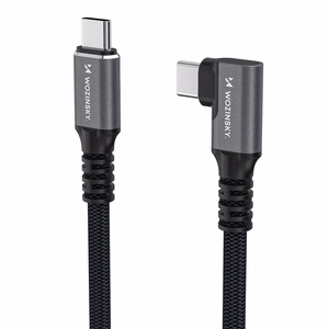 Wozinsky WPS2-UY41S USB-C USB4 40Gb/s 240W 2m kulmakaapeli - musta