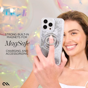 Case-Mate Waterfall MagSafe suojakuori iPhone 16 Pro Max -laitteelle, hopeanvärinen