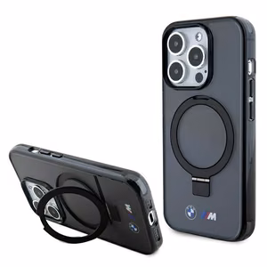 BMW Ring Stand M Collection MagSafe Suojakuori iPhone 15 Pro:lle - musta
