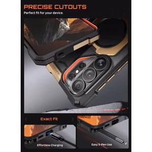 Supcase UB Grip Mag MagSafe Suojakuori Samsung Galaxy S26 Ultralle - Musta ja ruskea