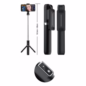 Baston "P50" valkoinen selfie-keppi (Bluetooth-kauko-ohjaus)