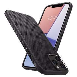 Spigen Liquid Air -kotelo iPhone 12 / iPhone 12 Pro - Matta musta