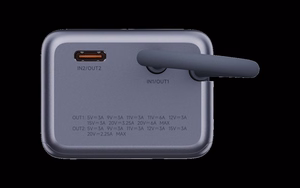 Xiaomi PB1165MI varavirtalähde 10000 mAh QC PD 165W, sisäänrakennettu USB C -kaapeli ja LED-näyttö, harmaa