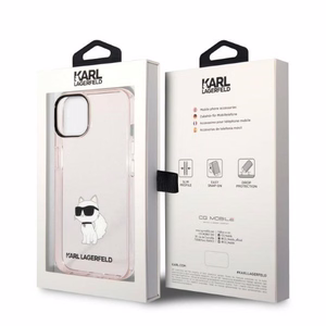 Karl Lagerfeld KLHCP14MHNCHTCP iPhone 14 Plus 6.7 vaaleanpunainen/vaaleanpunainen kova suojakuori Ikonik Choupette