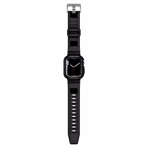 Spigen Rugged Armor Pro -kotelo hihnalla Apple Watch 4 / 5 / 6 / 7 / 8 / SE (44/45 mm) - musta