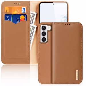 Dux Ducis Hivo Suojakuori Samsung Galaxy S23+ läppäkotelo lompakko jalusta RFID-esto ruskea