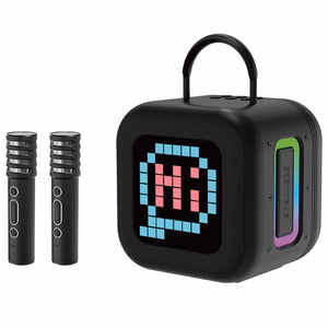 Blavec kannettava Bluetooth-kaiutin WS-09 Karaoke Fun - 10W 2 mikrofonilla ja näytöllä (WS09-2MB) musta