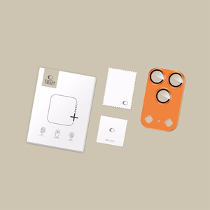 Camera protection Tech-Protect CamFull Fit+ Apple iPhone 17 Pro Cosmic Orange