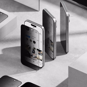 Ringke Easy Slide 2 kpl yksityisyyslasi iPhone 17 - musta