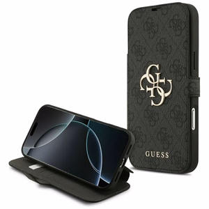 Guess Book 4G Metal Logo -suojakuori iPhone 17 Pro Max - musta