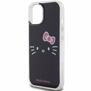 Hello Kitty IML Kitty Face Suojakuori iPhone 15:lle - musta