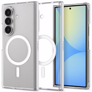 Spigen AirSkin Zero MagFit suojakuori Samsung Galaxy Z Fold8 Ultra -puhelimelle – läpinäkyvä ja valkoinen