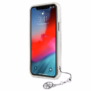 Guess GUHCP12LKS4GSI iPhone 12 Pro Max 6.7" läpinäkyvä kovakotelo 4G hopea Charms kokoelma