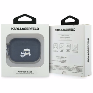 Karl Lagerfeld Monogram Karl & Choupette Head suojakuori AirPods Pro 3 musta