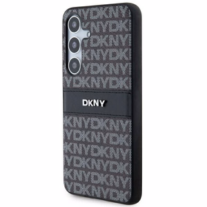 DKNY Leather Mono Stripe & Metal Logo case for Samsung Galaxy S24+ - black