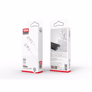 XO kaapeli NB-Q190B PD USB-C - USB-C 2,0m 60W valkoinen