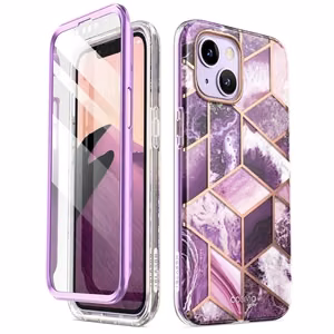 Supcase Cosmo Suojakuori iPhone 14 Pluslle - vaaleanpunainen marmori