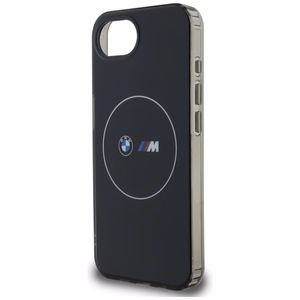 BMW IML Metal White Circle MagSafe iPhone 16e Suojakuori - Musta