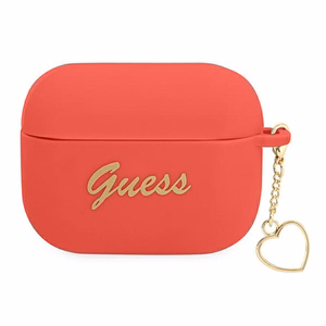 Guess GUAPLSCHSR AirPods Pro suojakuori punainen/punainen Silikoni Charm Sydänmallisto