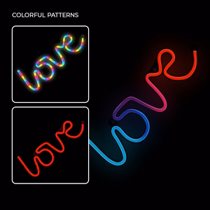 Neon LED RGB LOVE FLRN01 + kaukosäädin Forever Light