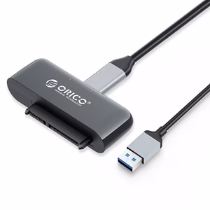 2.5 tuuman SATA USB3.0 -sovitin ORICO UTS3-3A datakaapelilla 1 m