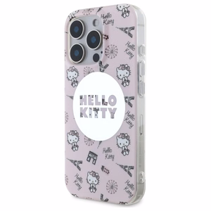 Hello Kitty IML All Over Paris Magsafe Suojakuori iPhone 16 Pro Max:lle - Vaaleanpunainen