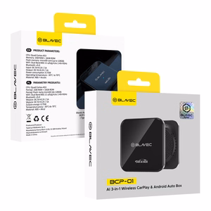 Blavec AI BOX Adapter Carplay Android Auto wireless BCP-01 - Bluetooth Wifi + cables USB to Type C & Type C to Type C (CPAABCP01-BWB) black