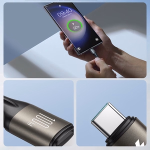 Joyroom Light-Speed Series S-A25 USB-C / USB-C kaapeli 100W 1,2 m - musta