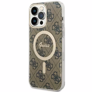 Guess IML 4G MagSafe suojakuori iPhone 15 Pro Max:lle - ruskea