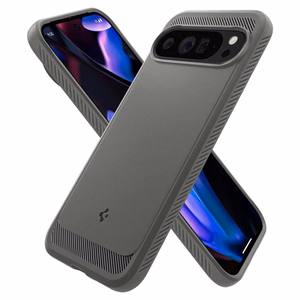 Spigen Rugged Armor -suojakuori Google Pixel 9 Pro XL:lle - harmaa