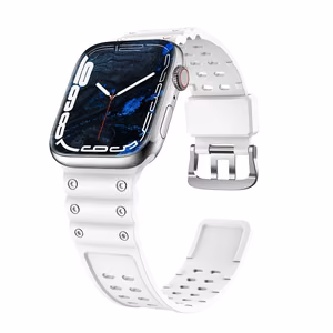 Triple Protection Hihna Apple Watch 38 / 40 / 41 mm ranneke - valkoinen
