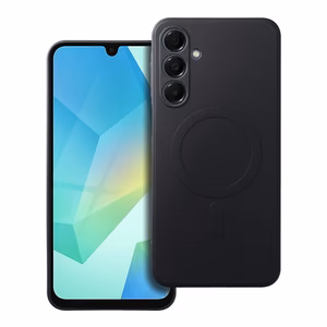Silikoninen Mag Cover Samsung A16 5G / A16 4G:lle yhteensopiva MagSafen kanssa musta