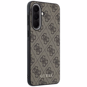 Guess HC PU 4G Classic Logo case with charm for Samsung Galaxy A57 brown