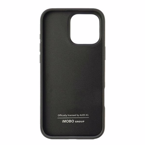 Audi Synteettinen Nahka iPhone 16 Pro Max 6.9" Musta/Musta Kova Suojakuori AU-TPUPCIP16PM-GT/D2-BK