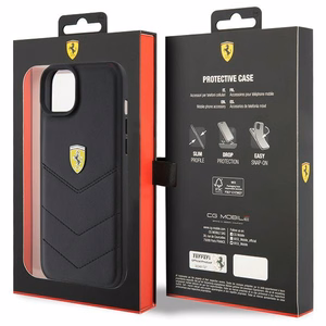 Ferrari FEHCP15MRDUK iPhone 15 Plus 6.7 musta/musta kovakuori Quilted Metal Logo