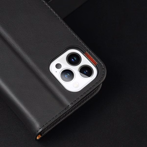 Dux Ducis Hivo Nahka Flip Cover Aitoa nahkaa Lompakko korteille ja asiakirjoille iPhone 14 Pro Max Ruskea