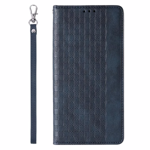 Magneetti hihna asia iPhone 13 Pro Max pussi lompakko + Mini Lanyard riipus sininen sininen