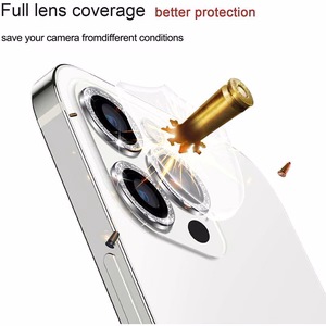 Karkaistu lasi HARD DIAMOND kameralle iPhone 15 Pro/15 Pro Max musta - 3 linssia