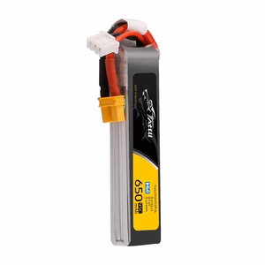 Lipo-akku Tattu 2s 650 mAh 95C 7,6 V HV, XT30-liittimellä, pitkä malli