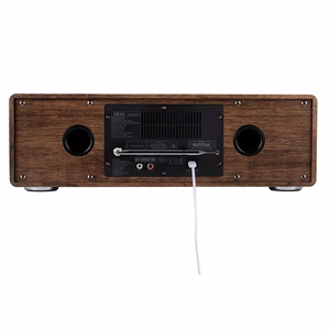 AKAI AM-100 RHAPSODY -stereojärjestelmä, 30W RMS, Bluetooth 5.0, DAB+/FM, CD/USB, AUX, ruskea/musta