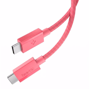Spigen Essential EB6015CC USB-C-kaapeli, 60 W, 100 cm – vaaleanpunainen