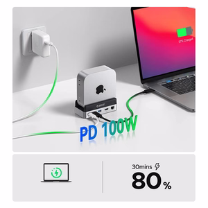 Orico MiniDock 10-in-1 Docking Station with SSD Hard Drive Bay - Silver